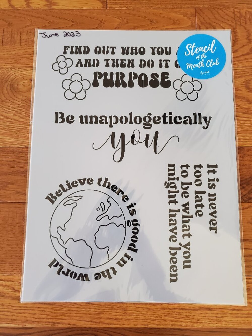 June 2023 Stencil of the Month Stencil Set w/ Add-On | Retro | BRAND NEW